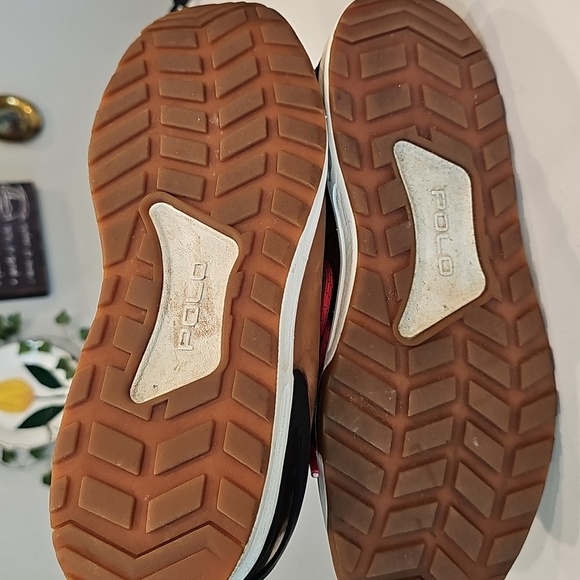 Ralph Lauren Tan Sneakers with Red Accents - Picture 5 of 7